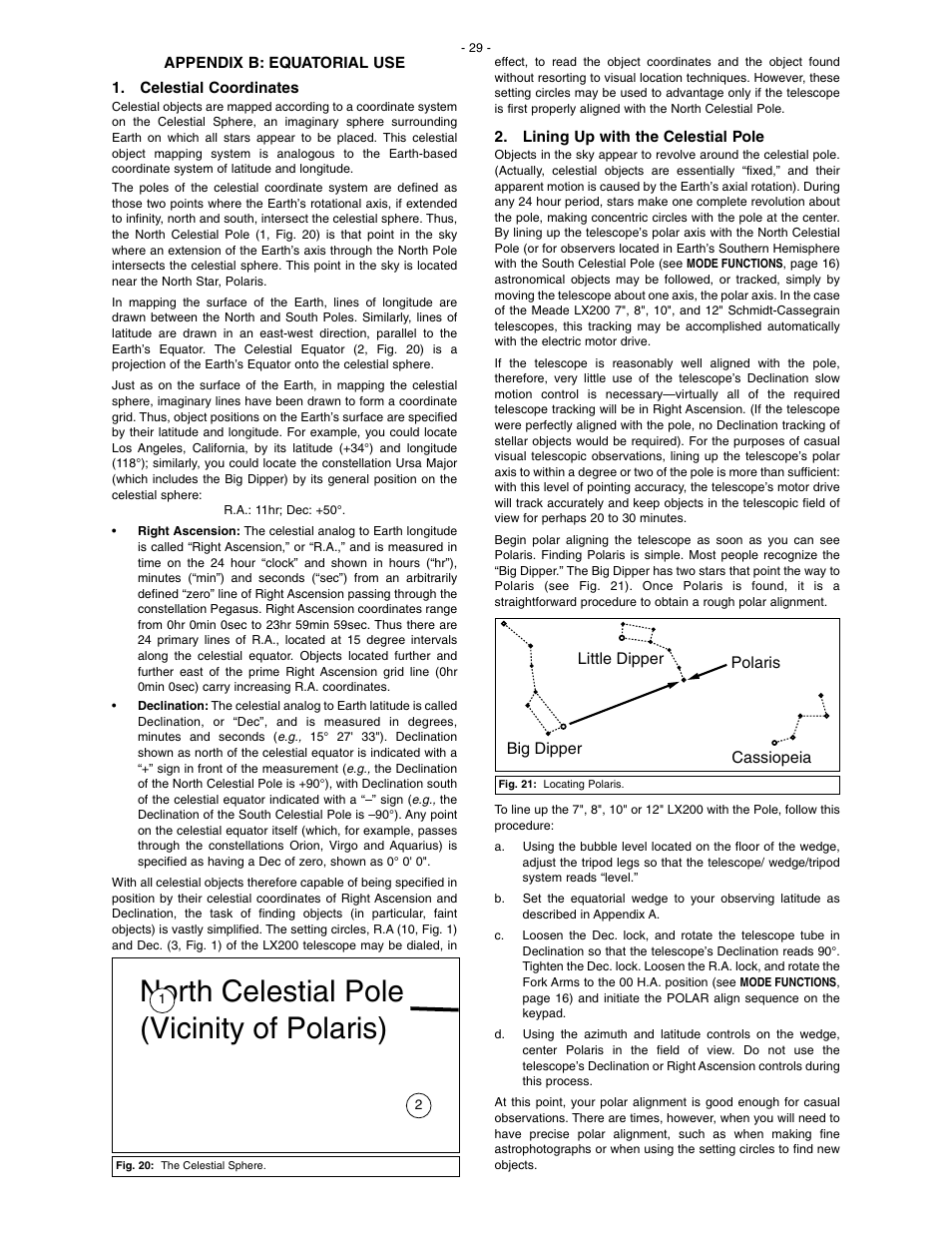 North celestial pole (vicinity of polaris) | Meade Instruments LX200 Classic User Manual | Page 29 / 64