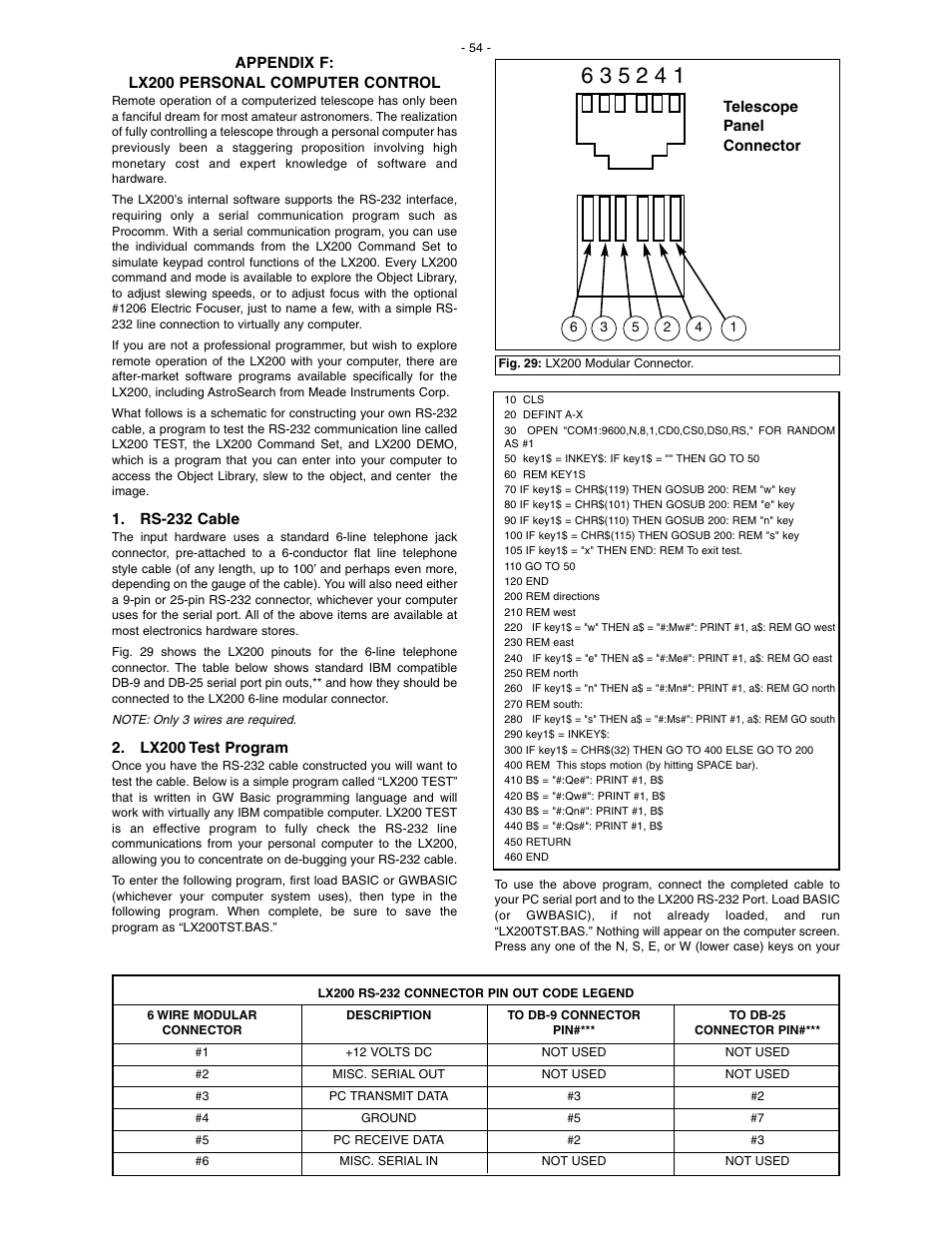 Meade Instruments LX200 Classic User Manual | Page 54 / 64