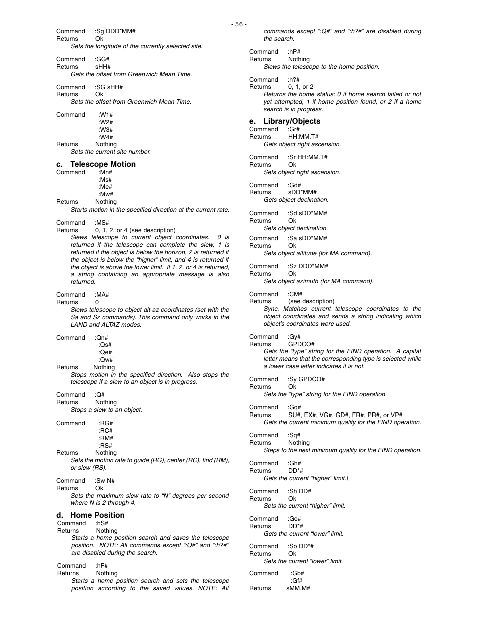 Meade Instruments LX200 Classic User Manual | Page 56 / 64