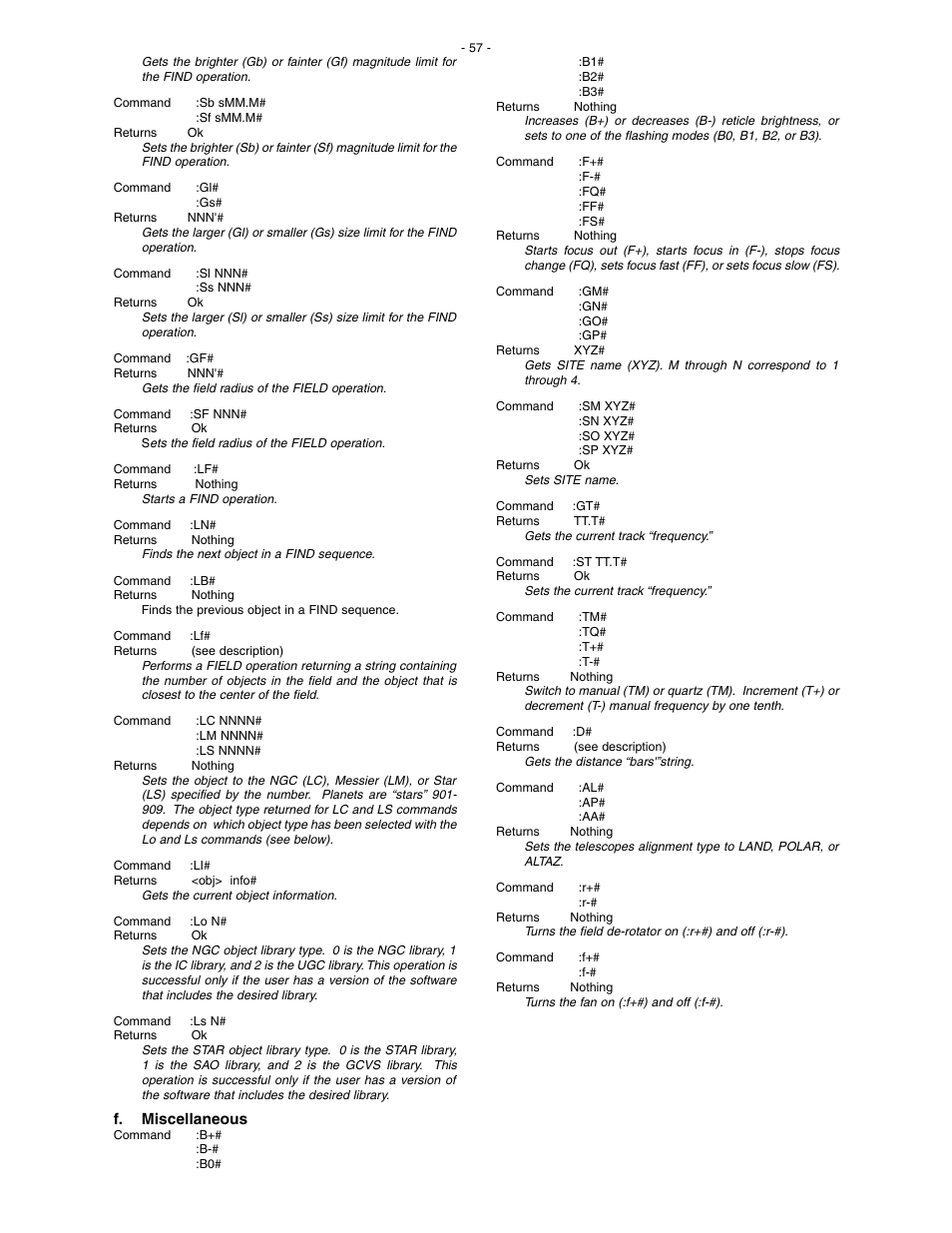 Meade Instruments LX200 Classic User Manual | Page 57 / 64
