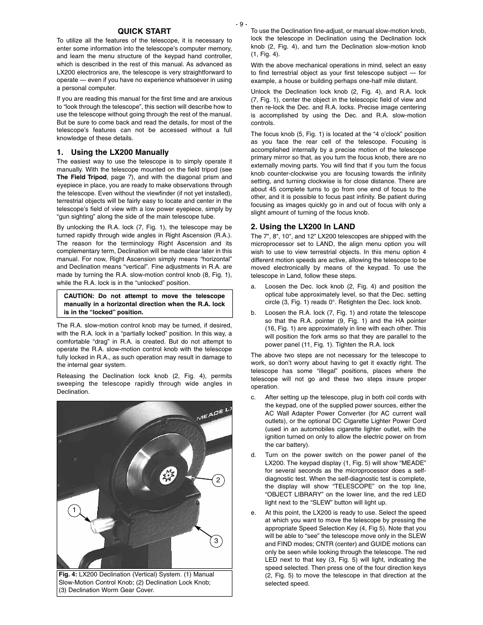 Meade Instruments LX200 Classic User Manual | Page 9 / 64