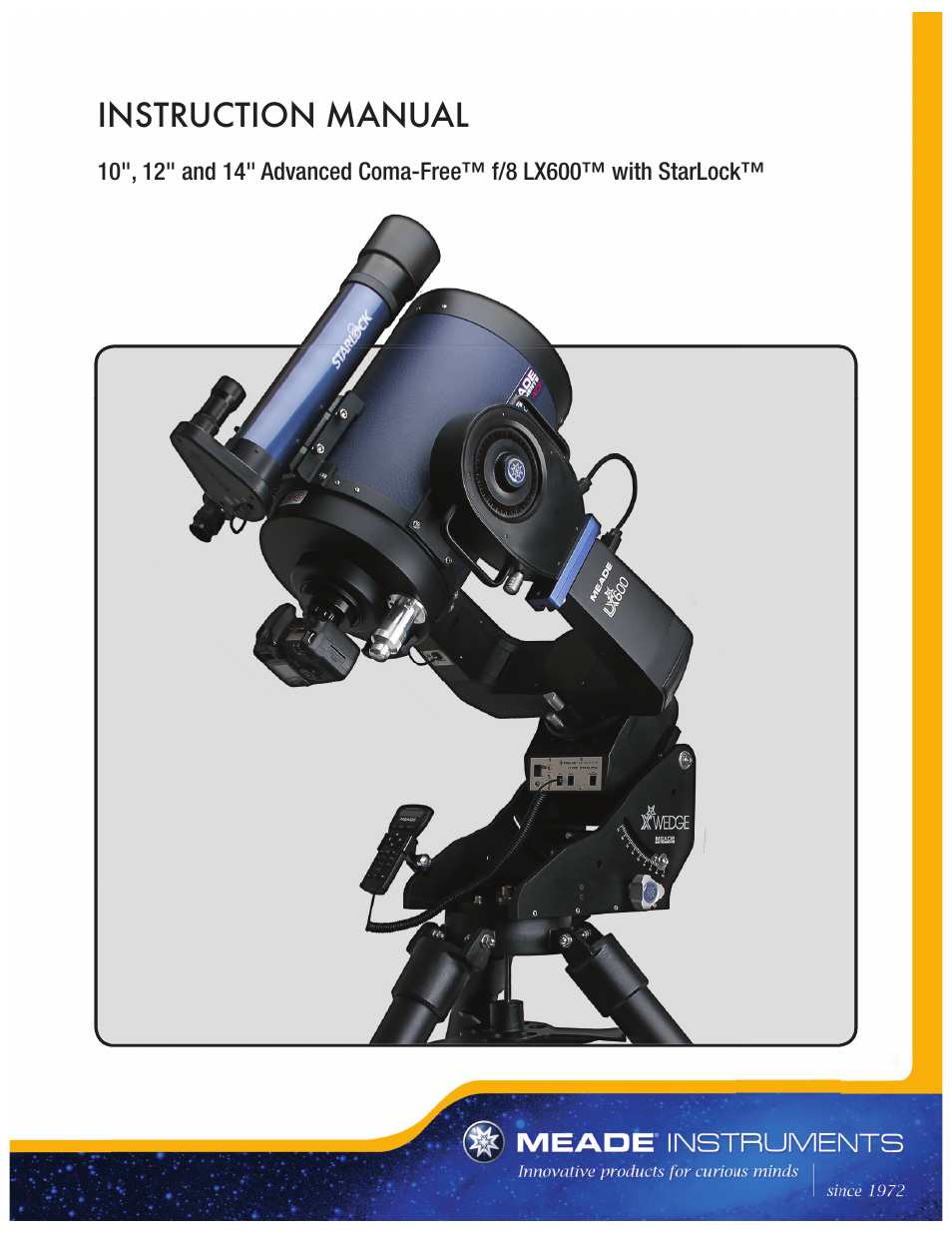 Meade Instruments LX600 User Manual | 72 pages