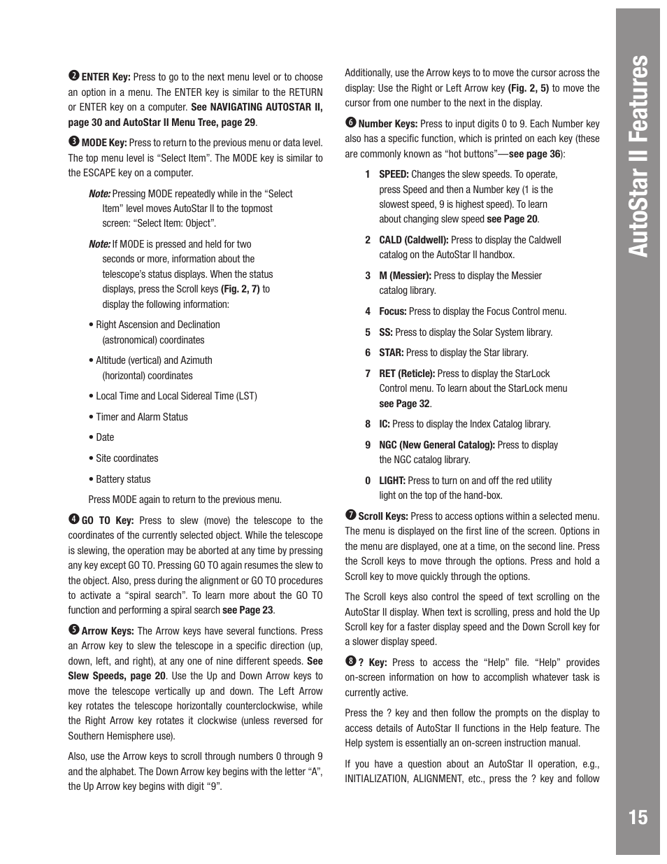 Autostar ii f eatures | Meade Instruments LX600 User Manual | Page 15 / 72
