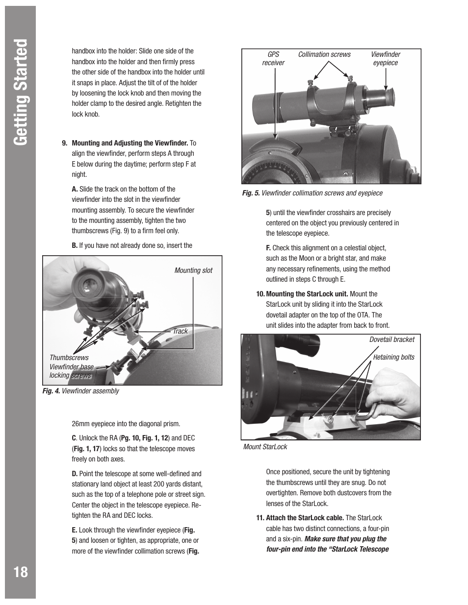 Autostar #497 handbox getting started | Meade Instruments LX600 User Manual | Page 18 / 72