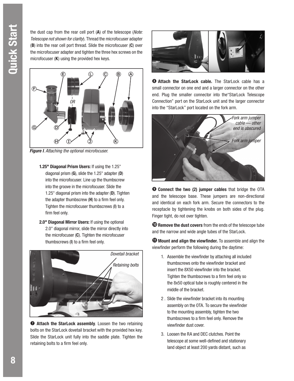 Autostar #497 handbox quick start | Meade Instruments LX600 User Manual | Page 8 / 72