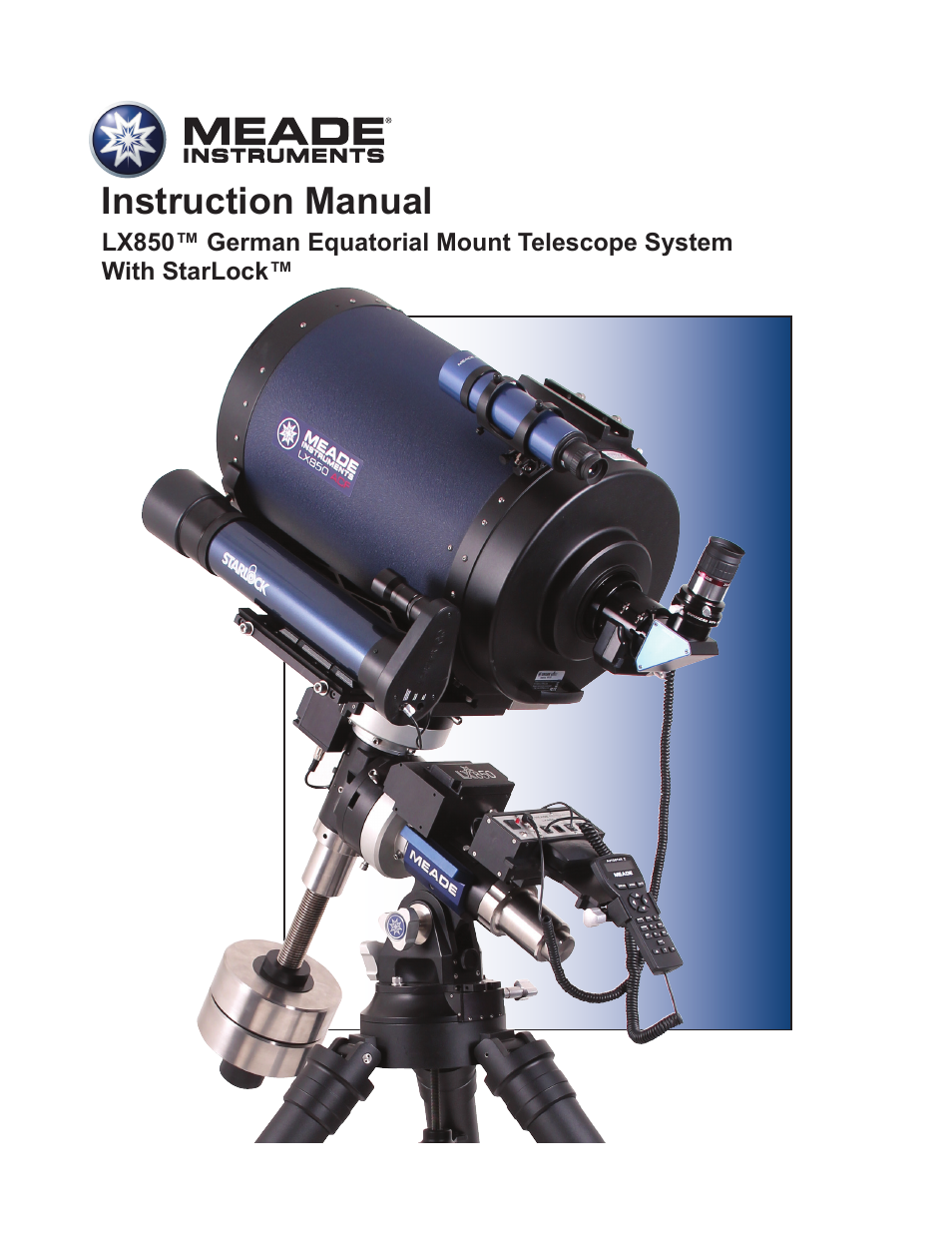 Meade Instruments LX850 User Manual | 60 pages