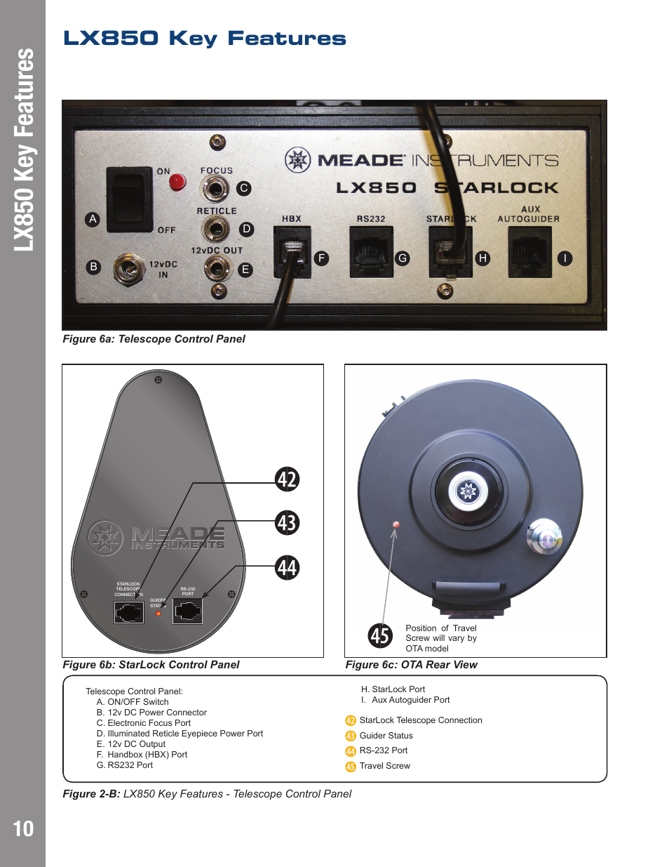 Lx850 key features | Meade Instruments LX850 User Manual | Page 10 / 60