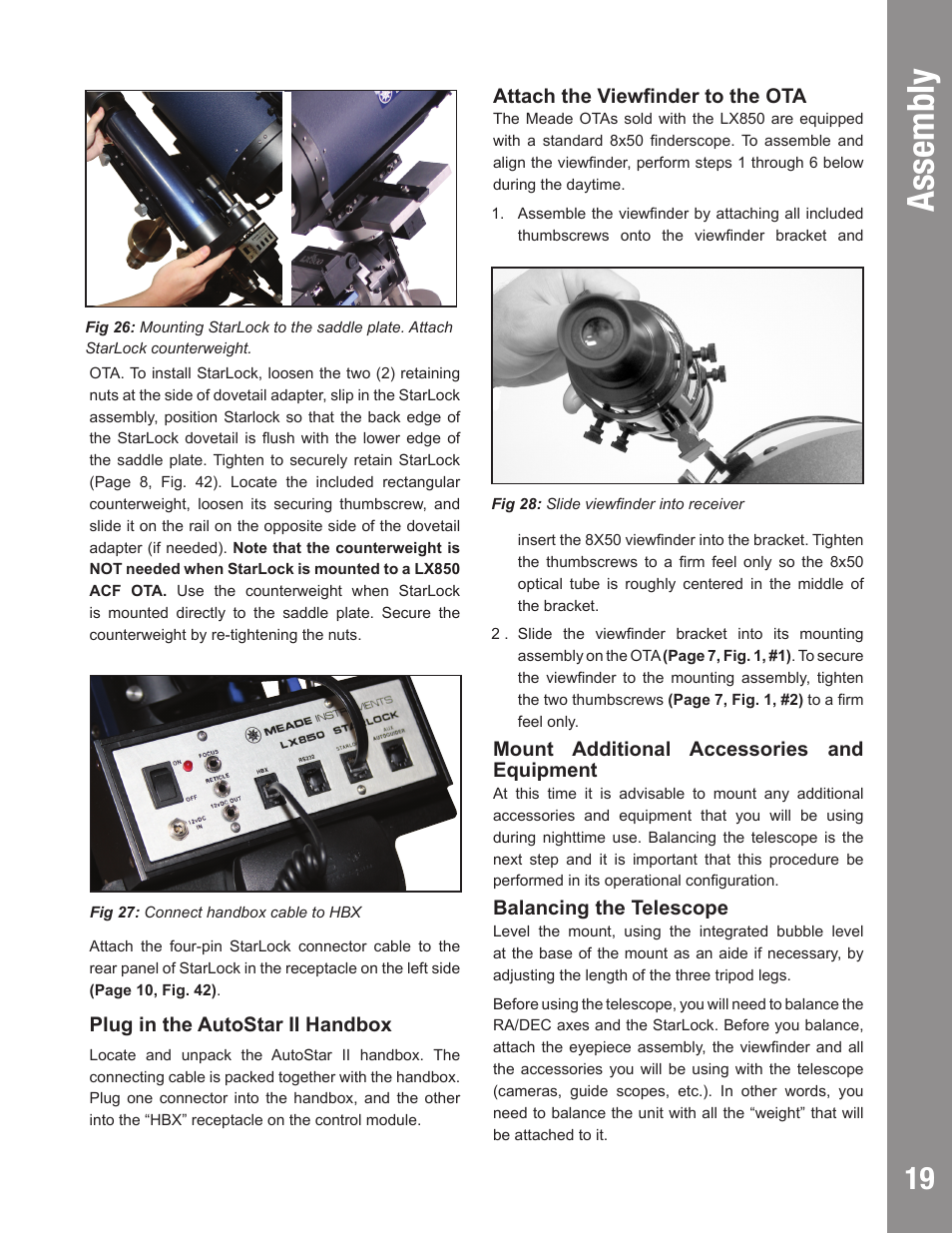 Assembly | Meade Instruments LX850 User Manual | Page 19 / 60