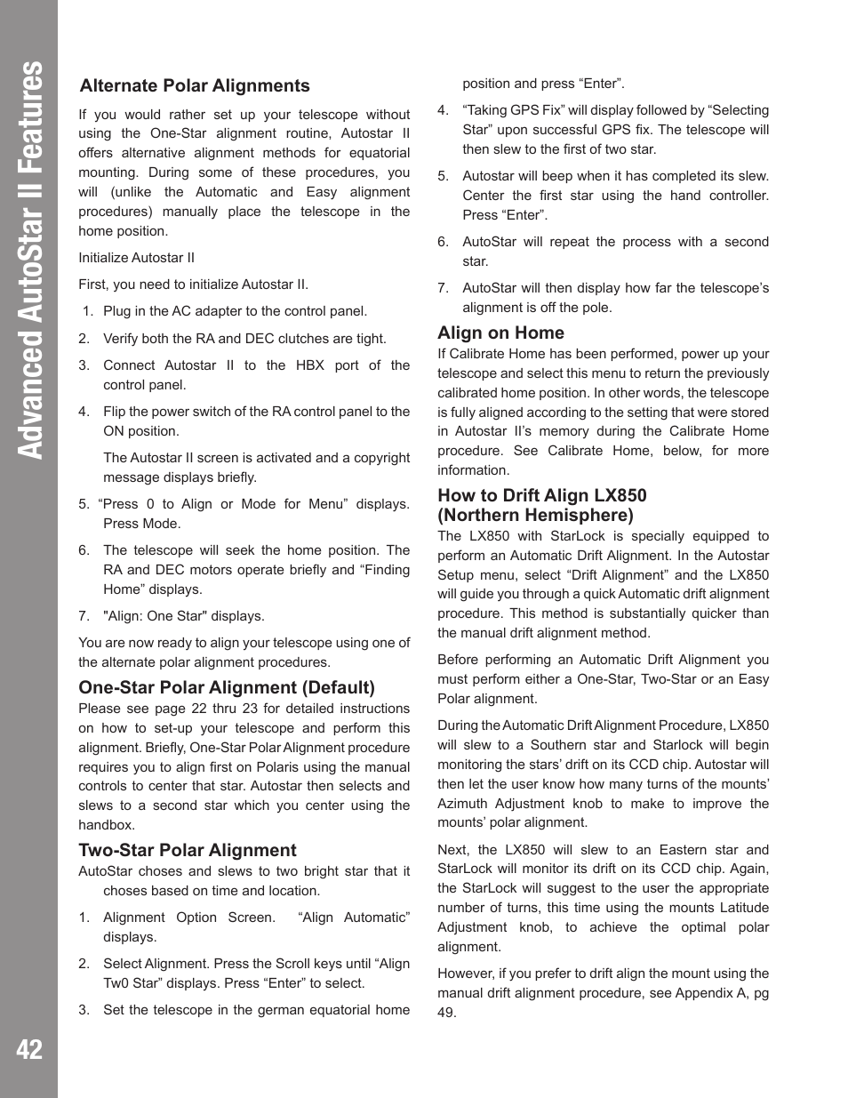 Meade Instruments LX850 User Manual | Page 42 / 60