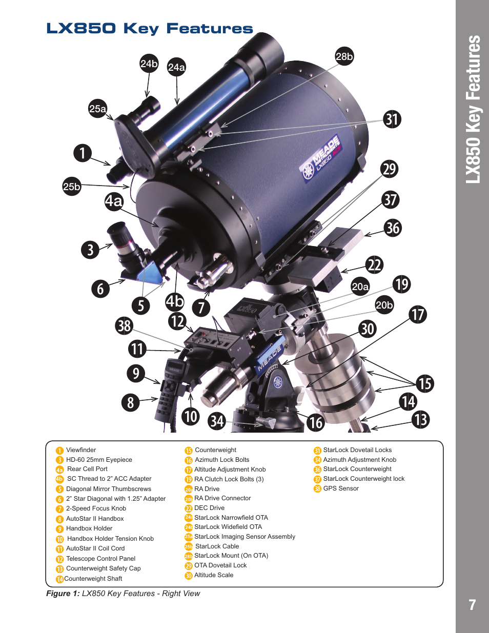 1( o, Lx850 key f eatures, Lx850 key features | Meade Instruments LX850 User Manual | Page 7 / 60