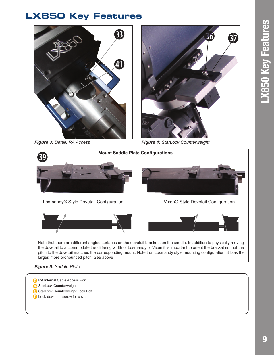 Lx850 key f eatures, Lx850 key features | Meade Instruments LX850 User Manual | Page 9 / 60