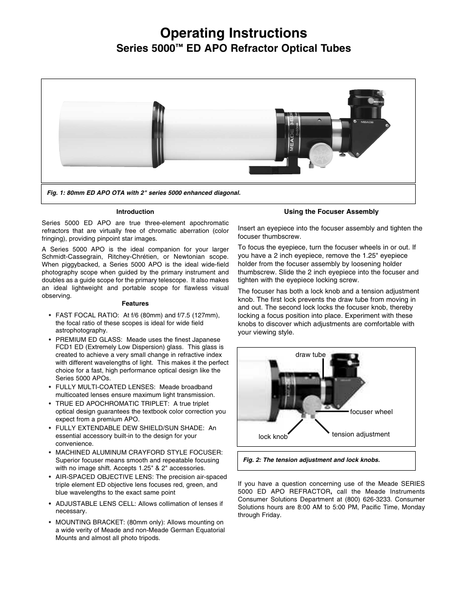 Meade Instruments 5000 ED APO Series User Manual | 2 pages