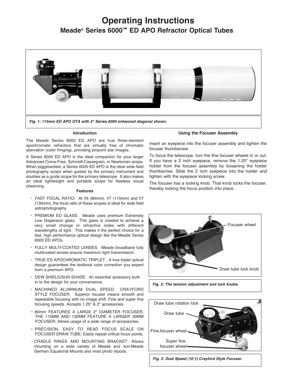 Meade Instruments 6000 ED APO Series User Manual | 2 pages