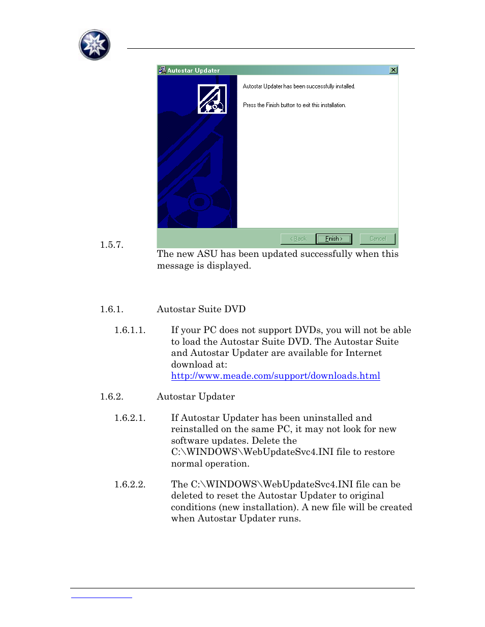 Meade Instruments ETX-LS Software Update Instructions User Manual | Page 16 / 20