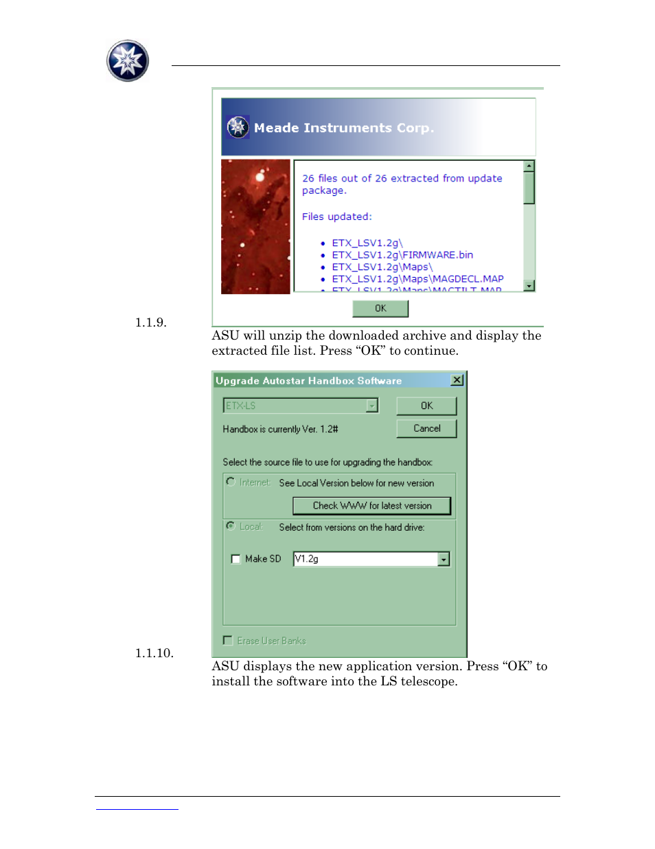 Meade Instruments ETX-LS Software Update Instructions User Manual | Page 4 / 20