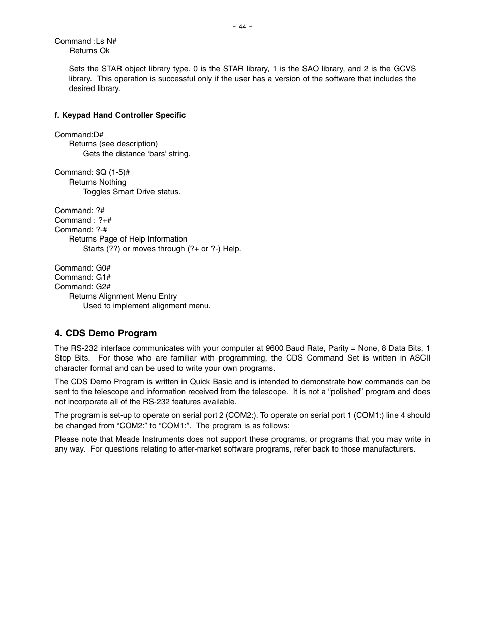 Meade Instruments 1697 Computer Drive System For LXD 650 and LXD 750 Mounts - Part 2 User Manual | Page 25 / 33
