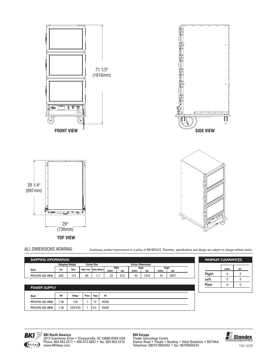 BevLes PICA70-32-AED User Manual | Page 2 / 2