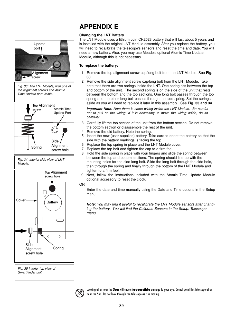 Appendix e | Meade Instruments DS-2000 Generation II Telescopes with LNT module User Manual | Page 39 / 48