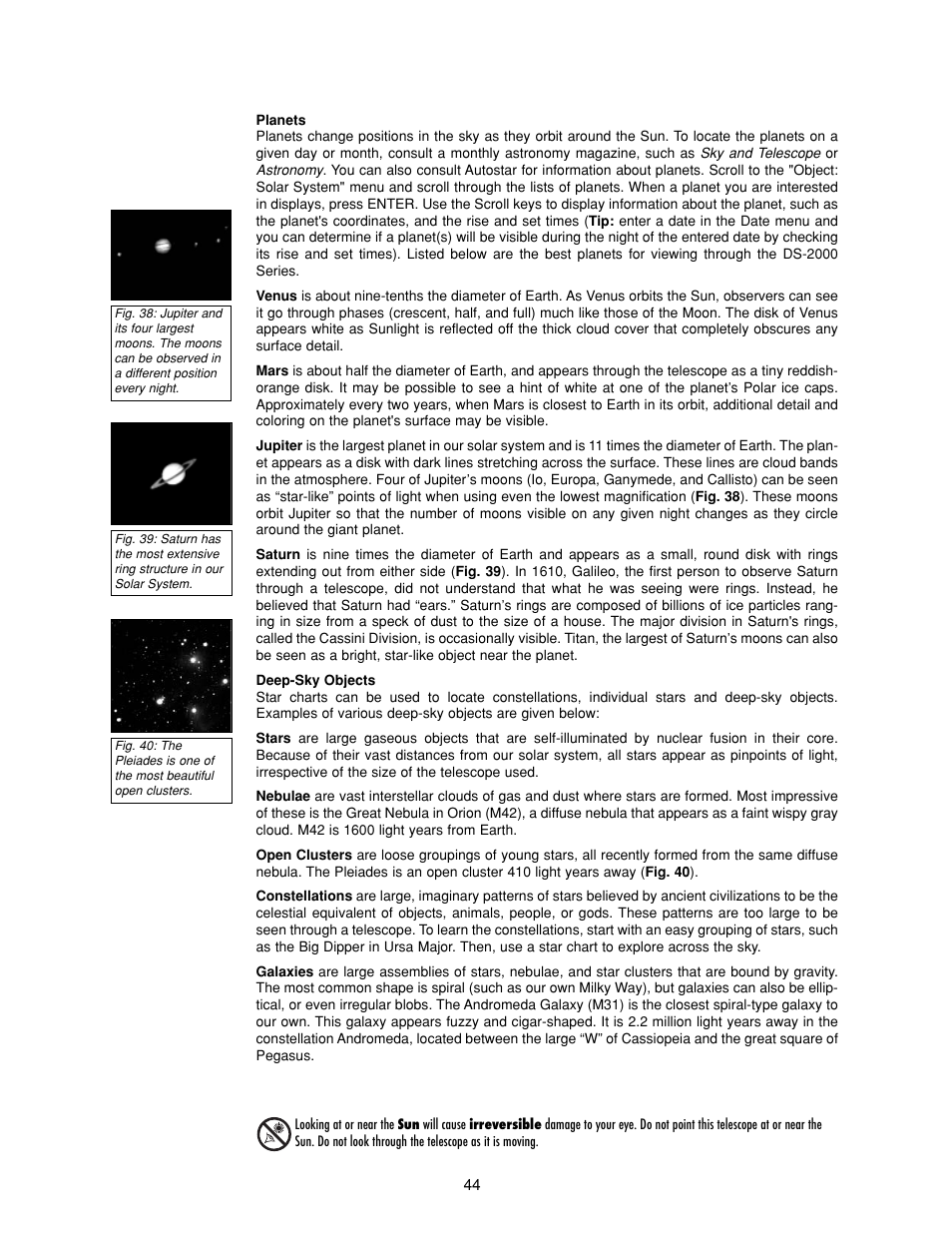 Meade Instruments DS-2000 Generation II Telescopes with LNT module User Manual | Page 44 / 48