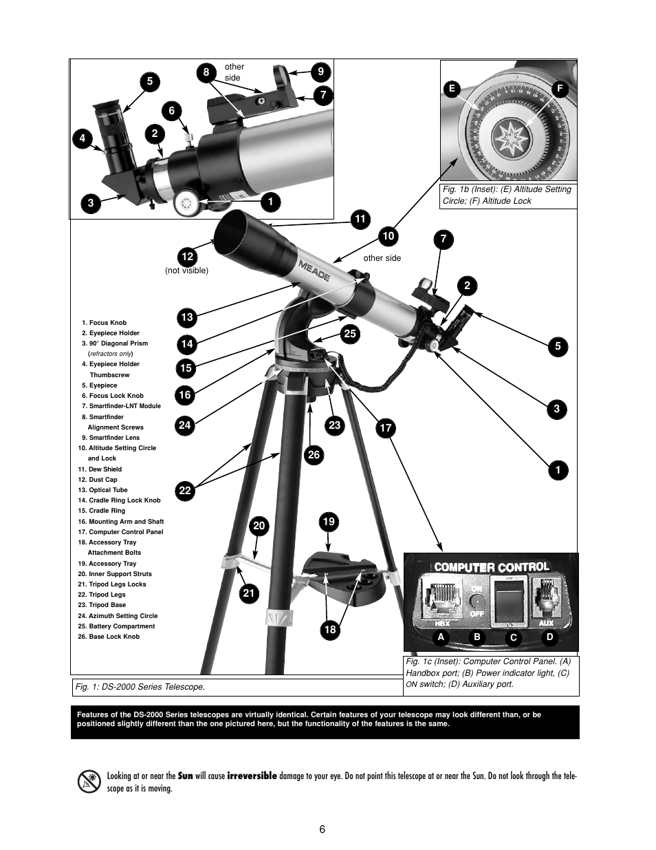 Meade Instruments DS-2000 Generation II Telescopes with LNT module User Manual | Page 6 / 48