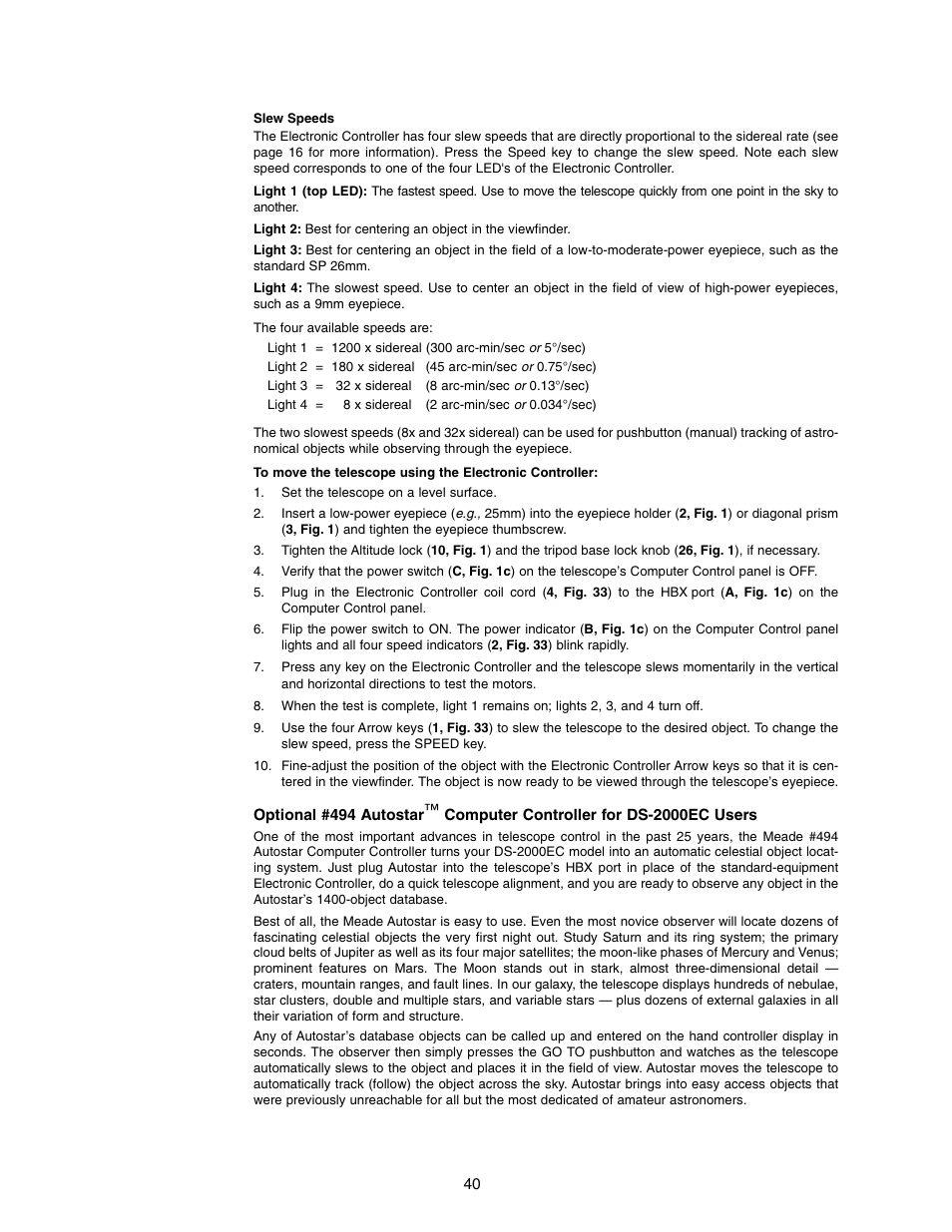 Meade Instruments DS-2000 (2060,2070,2076,2114,2130) User Manual | Page 40 / 44