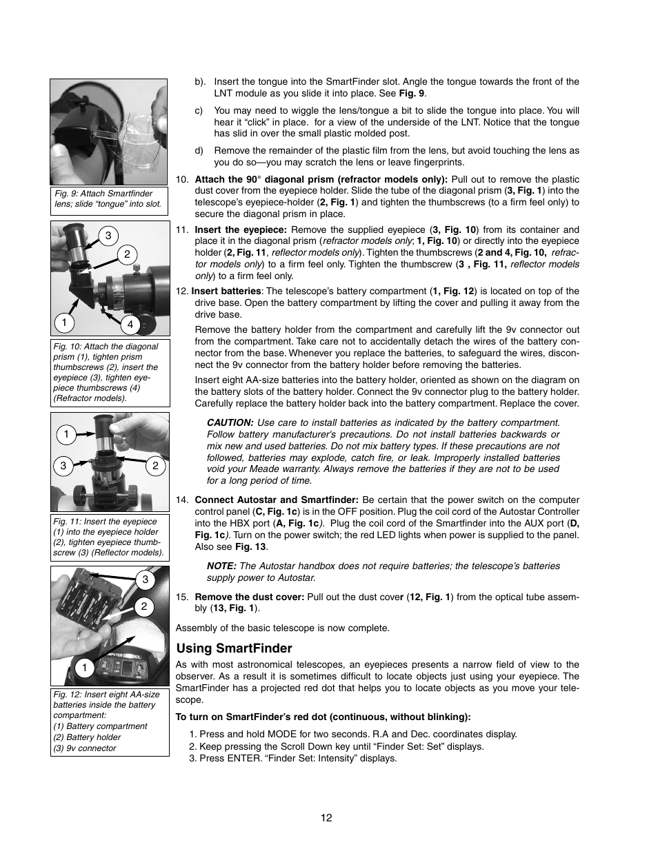 Using smartfinder | Meade Instruments DS-2000 LNT User Manual | Page 12 / 48