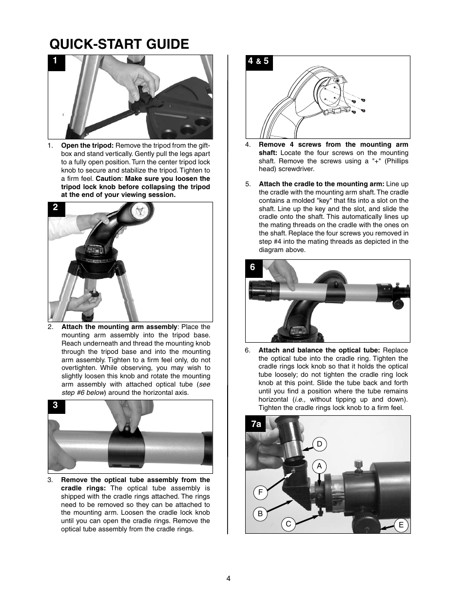 Quick-start guide | Meade Instruments DS-2000 LNT User Manual | Page 4 / 48