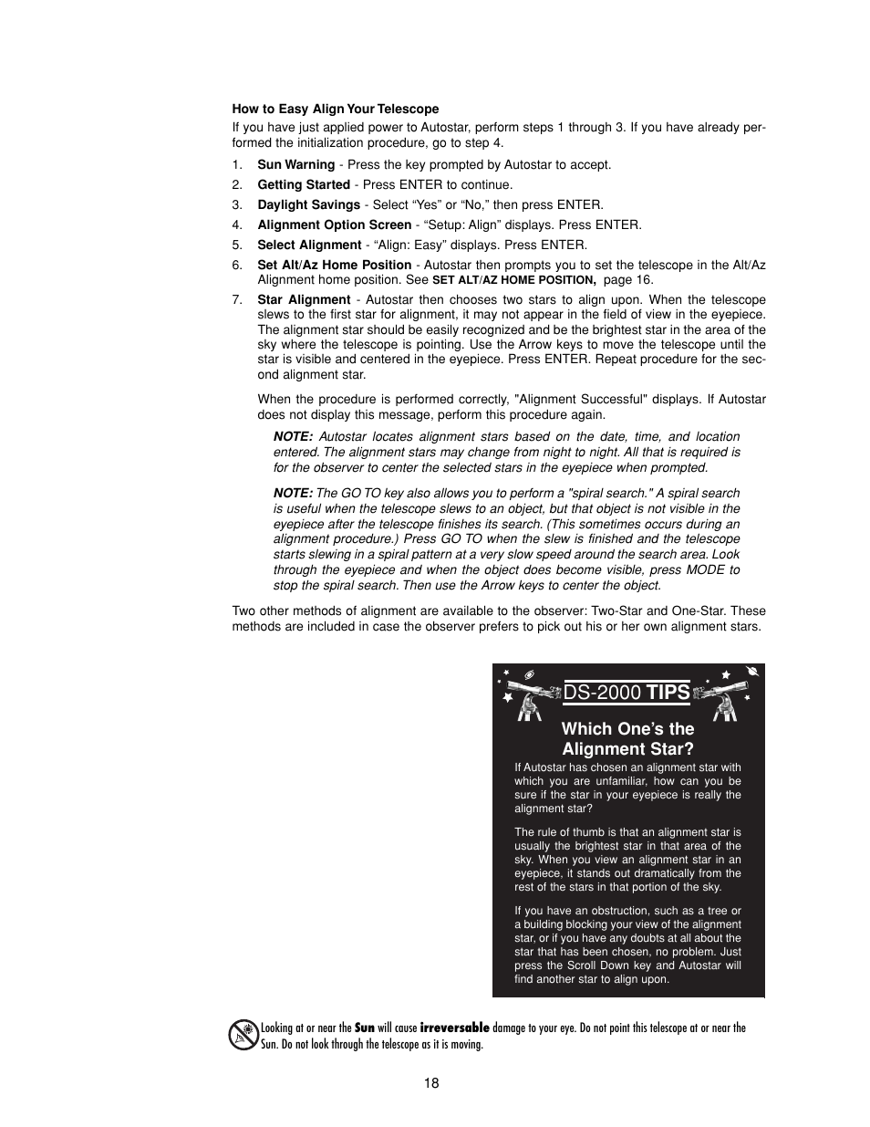 Ds-2000, Tips | Meade Instruments DS-2000 MAK Generation II Maksutov-Cassegrain Telesopes User Manual | Page 18 / 44