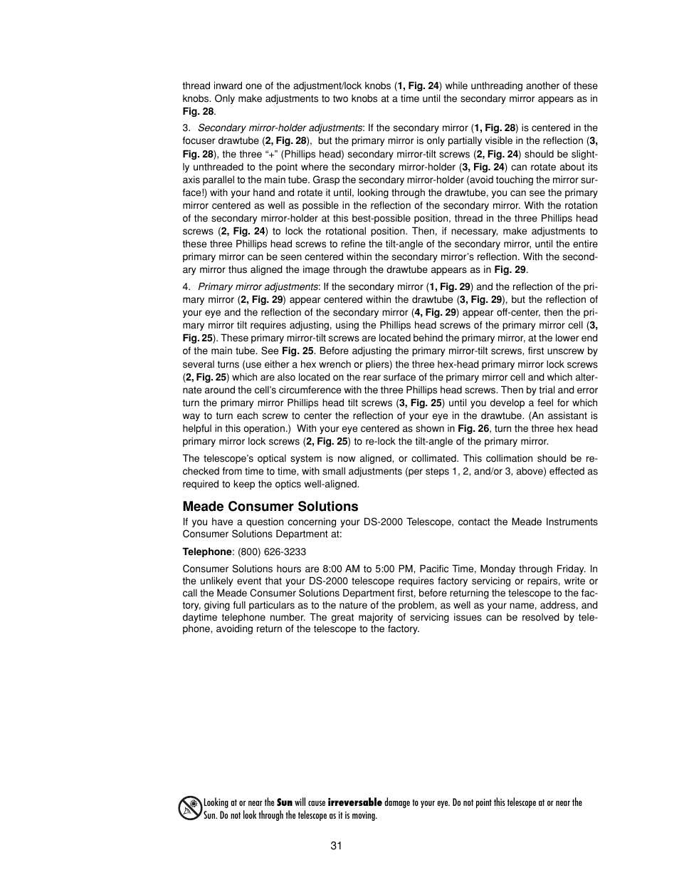 Meade consumer solutions | Meade Instruments DS-2000 MAK Generation II Maksutov-Cassegrain Telesopes User Manual | Page 31 / 44