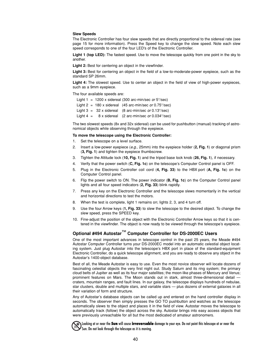 Meade Instruments DS-2000 MAK Generation II Maksutov-Cassegrain Telesopes User Manual | Page 40 / 44