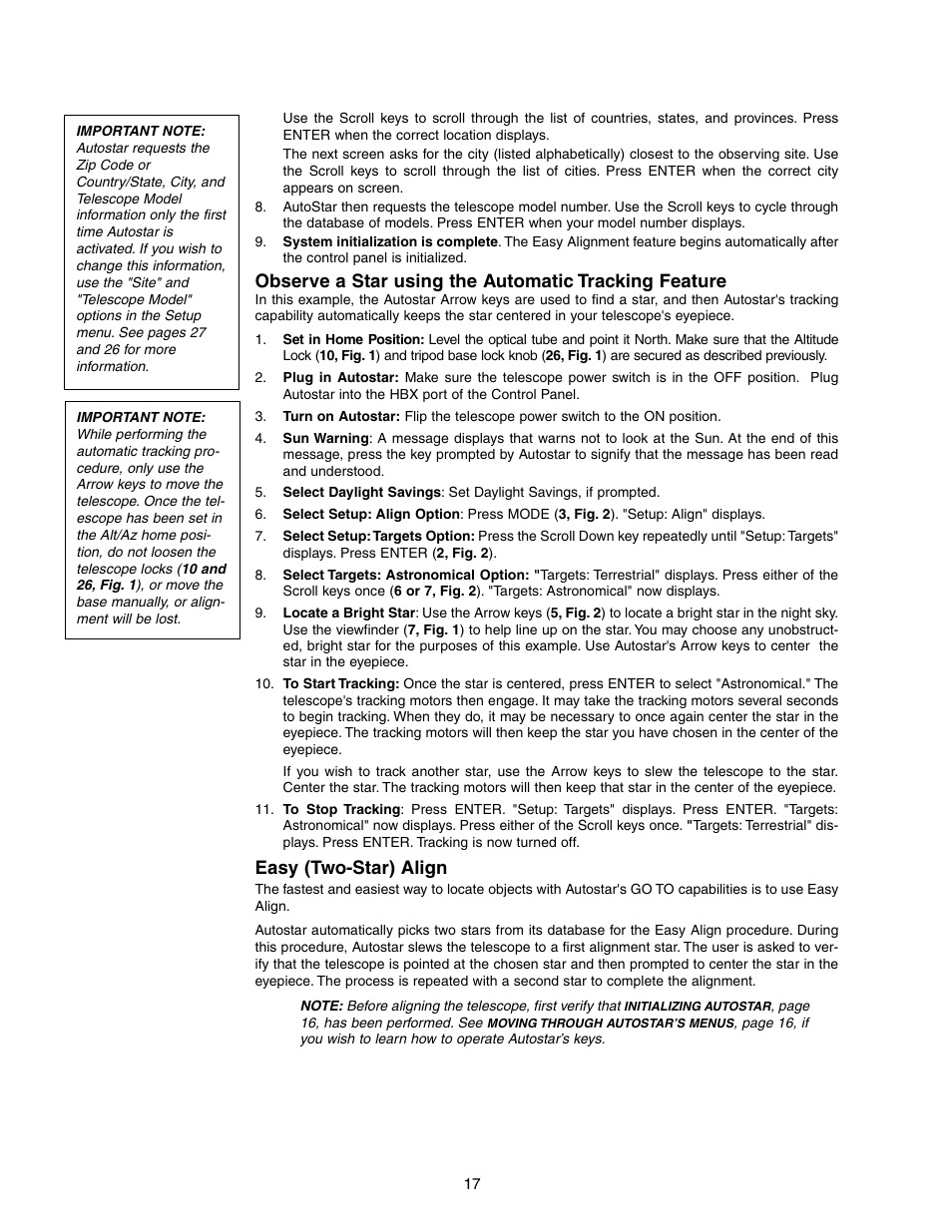 Easy (two-star) align | Meade Instruments DS-2090 User Manual | Page 17 / 44