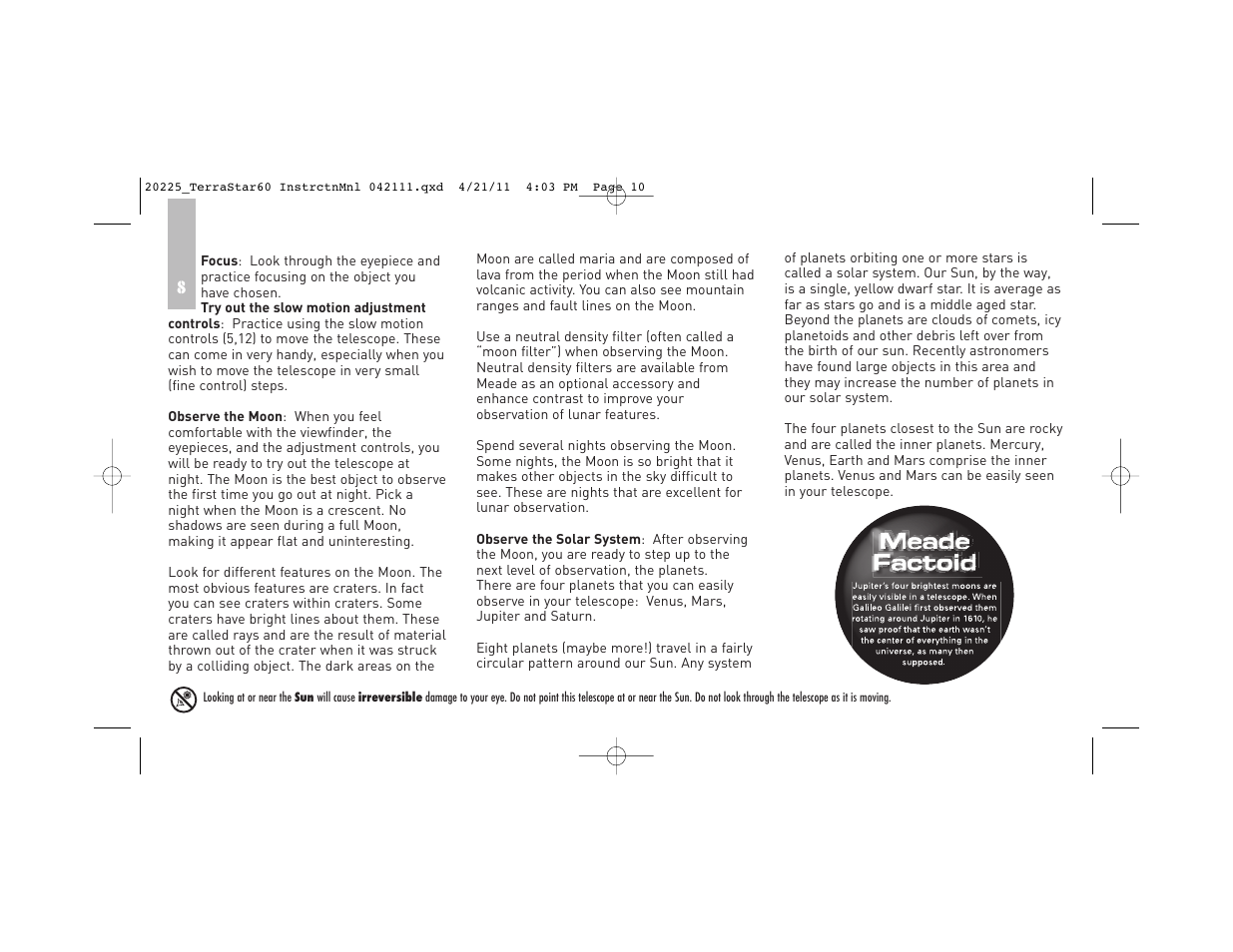 Meade Instruments TerraStar 60 User Manual | Page 10 / 24