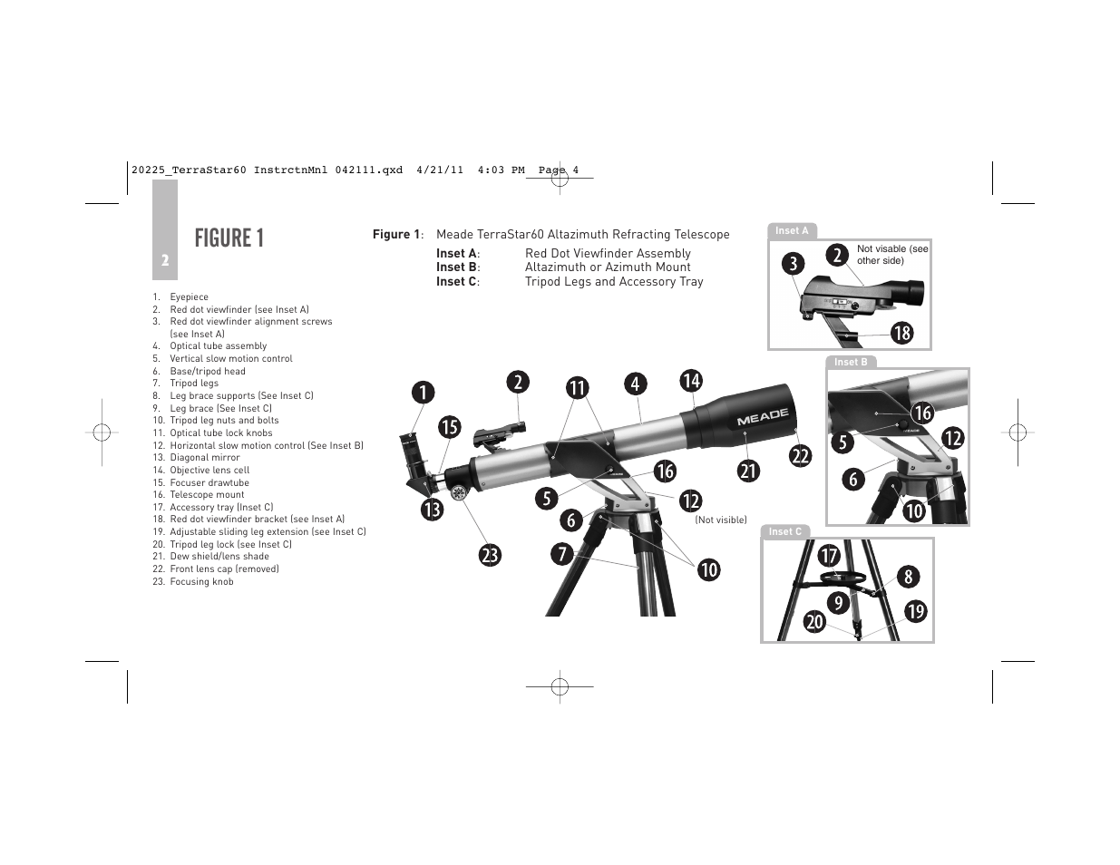 Figure 1 | Meade Instruments TerraStar 60 User Manual | Page 4 / 24