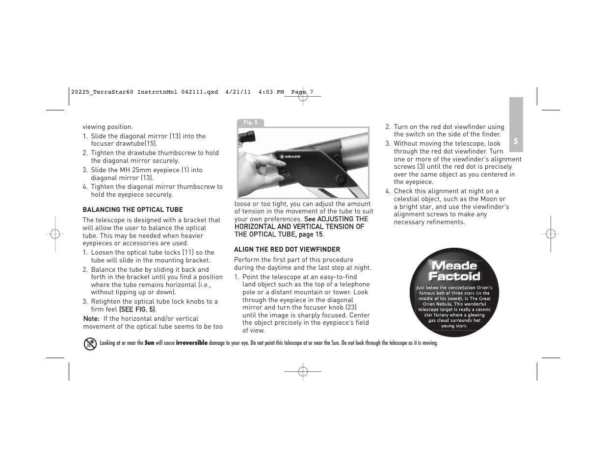 Meade Instruments TerraStar 60 User Manual | Page 7 / 24