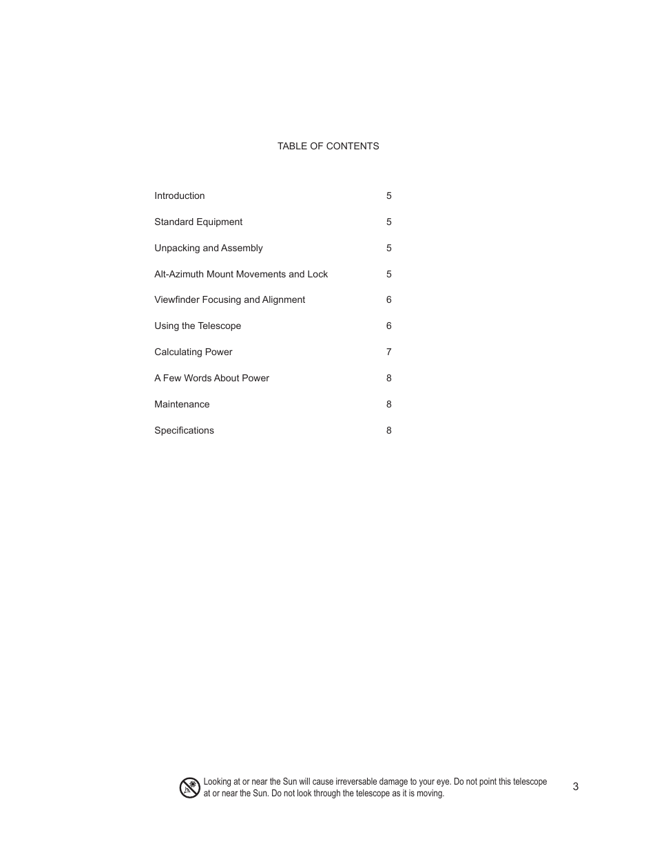 Meade Instruments Infinity 50AZ Refractor User Manual | Page 3 / 8