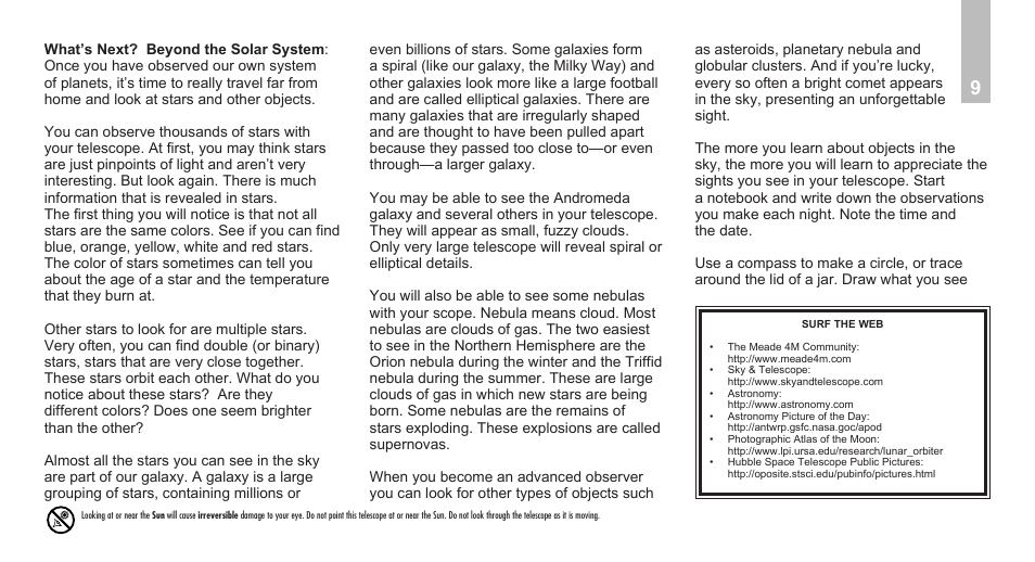 Meade Instruments Infinity 80, 90 and 102mm Refractor User Manual | Page 11 / 20
