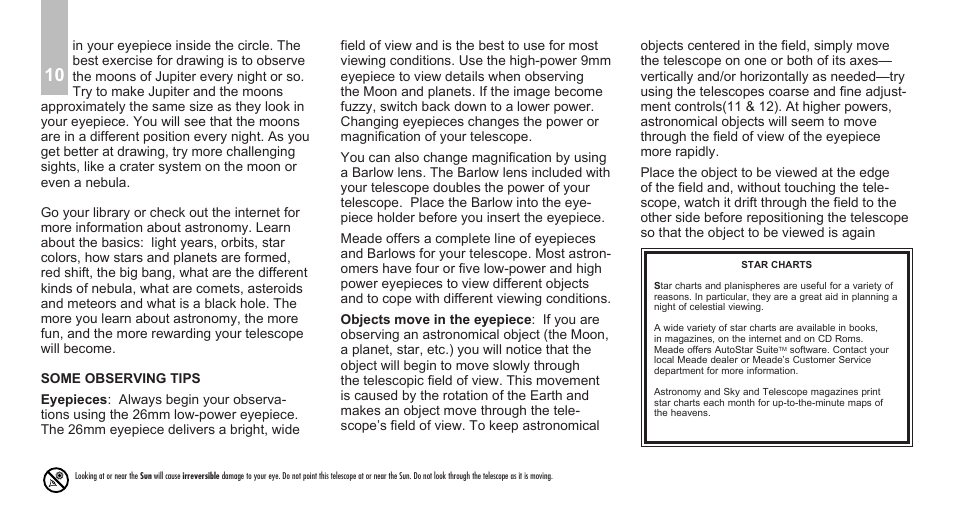 Meade Instruments Infinity 80, 90 and 102mm Refractor User Manual | Page 12 / 20