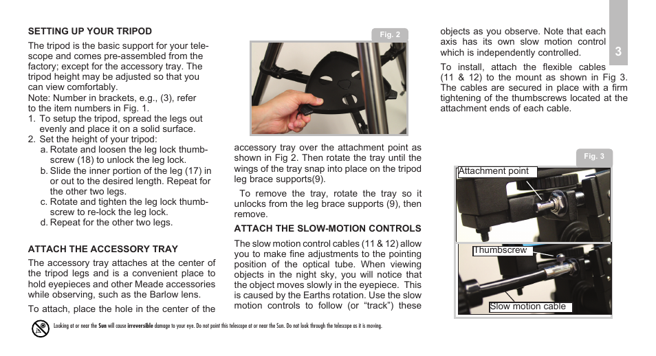 Meade Instruments Infinity 80, 90 and 102mm Refractor User Manual | Page 5 / 20