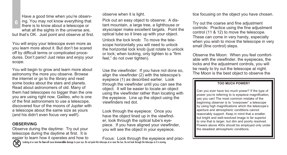 Meade Instruments Infinity 80, 90 and 102mm Refractor User Manual | Page 8 / 20