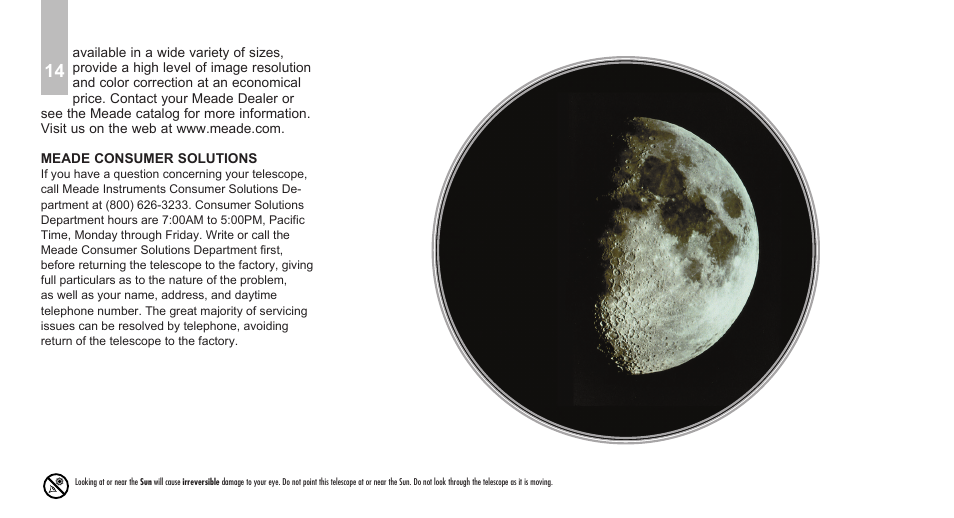 Meade Instruments Infinity 70AZ User Manual | Page 16 / 20