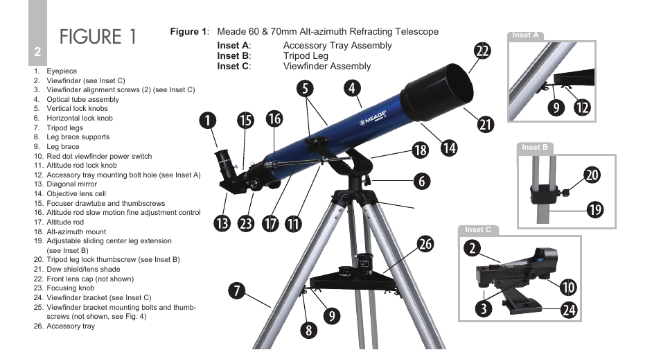 Figure 1 | Meade Instruments Infinity 70AZ User Manual | Page 4 / 20