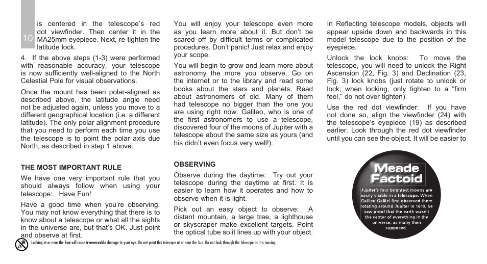 Meade Instruments Polaris Series User Manual | Page 12 / 28
