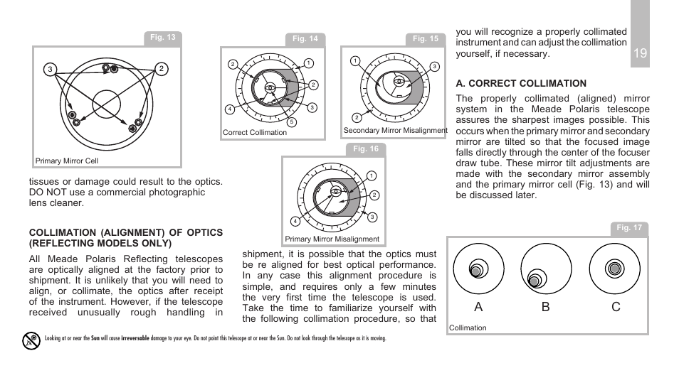 Ab c | Meade Instruments Polaris Series User Manual | Page 21 / 28