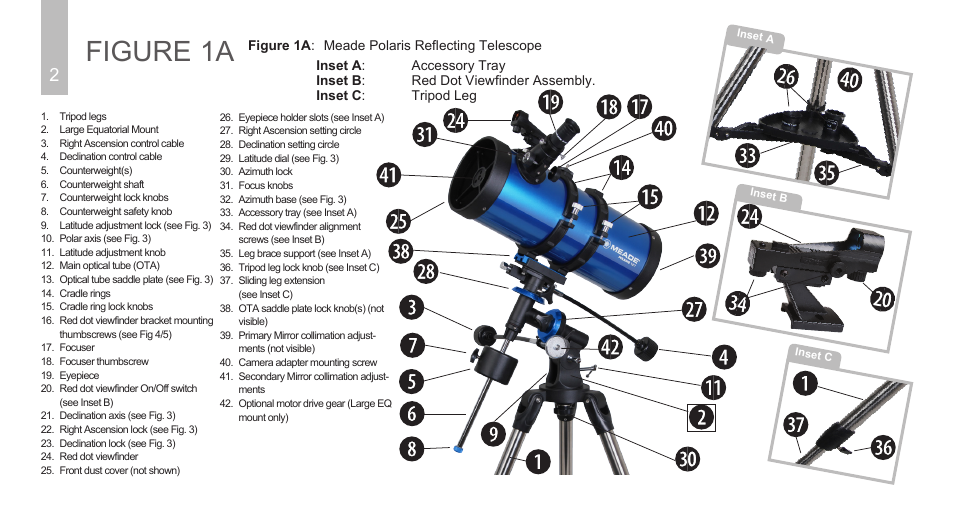 Figure 1a | Meade Instruments Polaris Series User Manual | Page 4 / 28