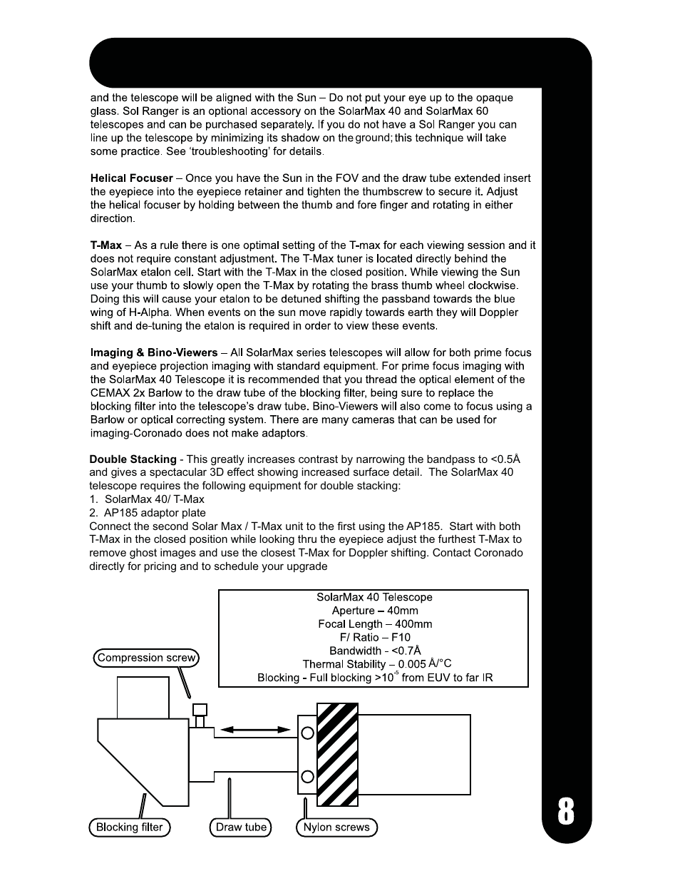 Meade Instruments Coronado SolarMax Series User Manual | Page 11 / 24