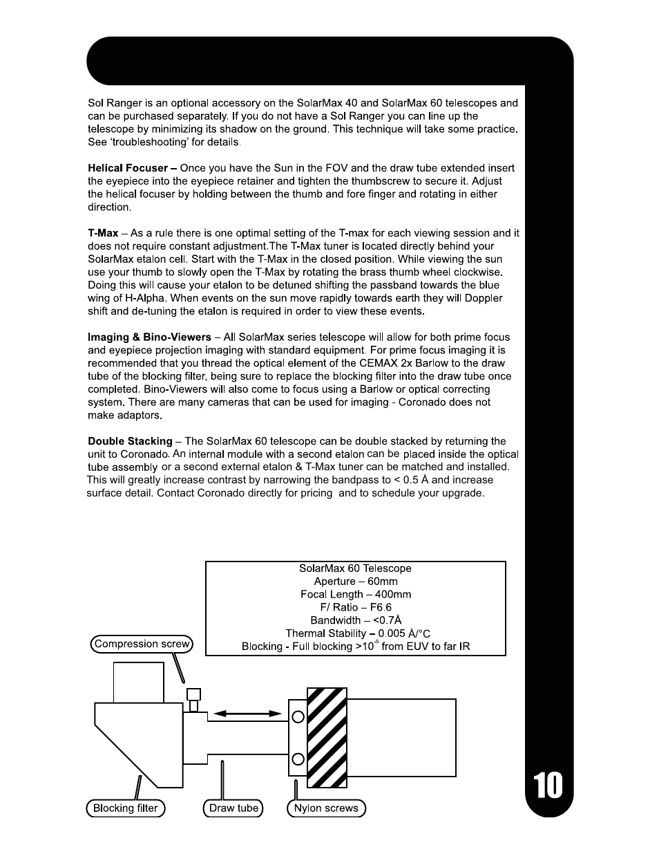 Meade Instruments Coronado SolarMax Series User Manual | Page 13 / 24