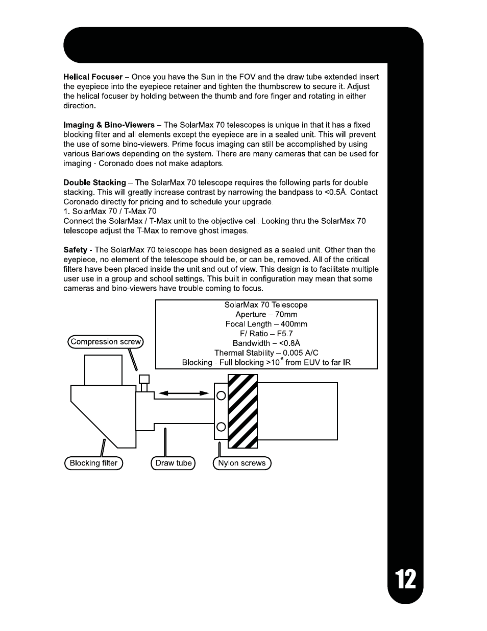 Meade Instruments Coronado SolarMax Series User Manual | Page 15 / 24