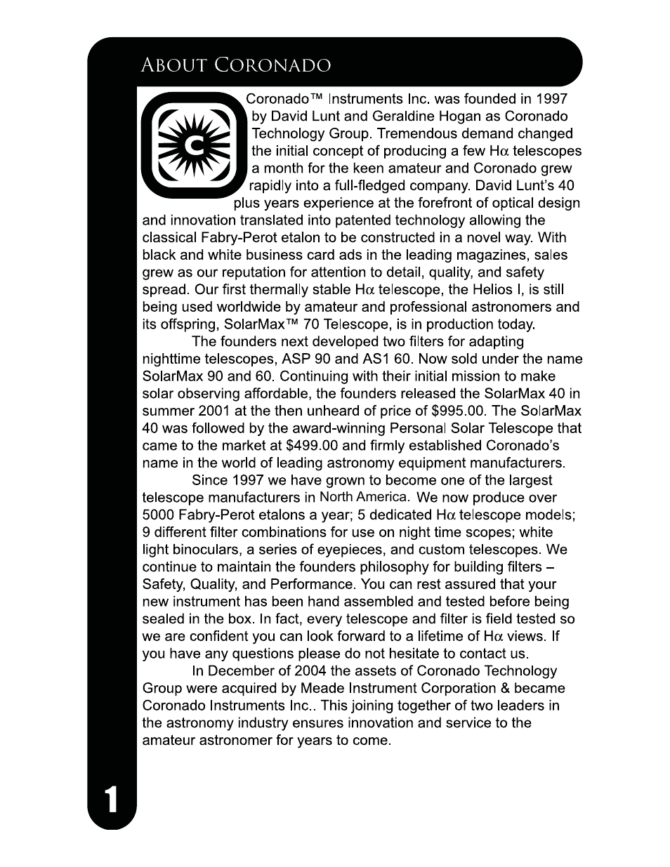 Meade Instruments Coronado SolarMax Series User Manual | Page 4 / 24