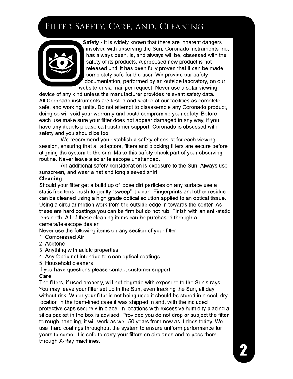 Meade Instruments Coronado SolarMax Series User Manual | Page 5 / 24