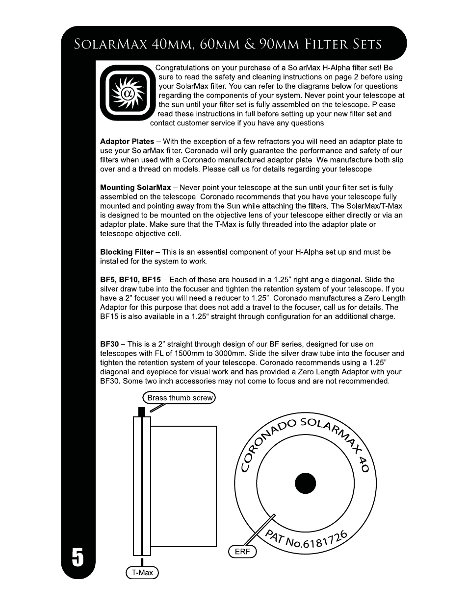 Meade Instruments Coronado SolarMax Series User Manual | Page 8 / 24